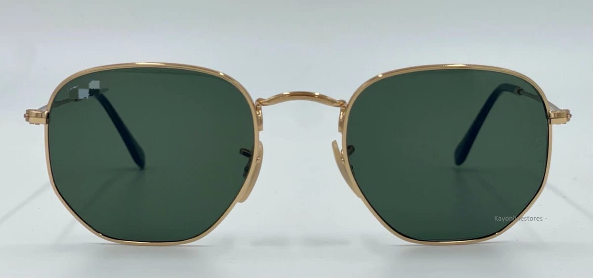 Hexagonal Gold Sunglasses S00042376 Hexagonal Gold Sunglasses S00042376