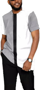 2 Piece Set, Men's Formal Outfit, Short Sleeve T-shirt and Pants, 3D Printed Plaid, Plus Size, Walking Suit Design, Summer     S082810 - TUZZUT Qatar Online Shopping