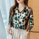 Women's Long Sleeve Geometry Shirts & Blouses 449334 - TUZZUT Qatar Online Shopping