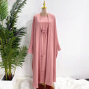 2 Pcs Women's Long Sleeve Solid Color Arabian Set M 525347 - TUZZUT Qatar Online Shopping