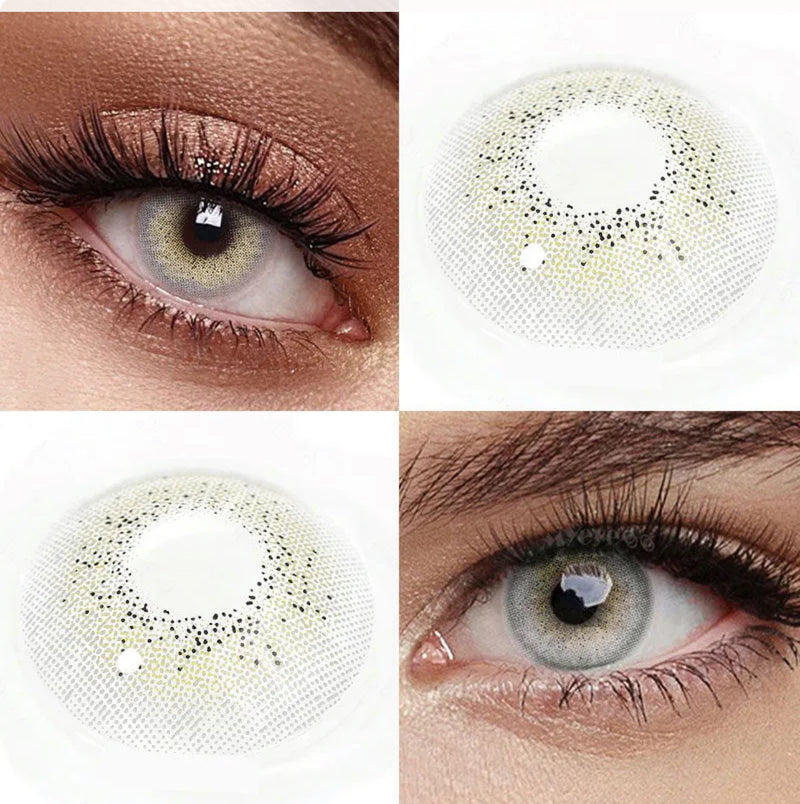 Unibling Ocean Cyan-Grey Contact Lenses for Eyes (1 Pair) - TUZZUT Qatar Online Shopping