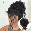 Synthetic Hair Bun Chignon Messy Curly Elastic Scrunchy Extensions for Women -mod26(WE001) - TUZZUT Qatar Online Shopping