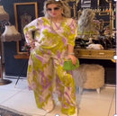 Women's 2 Pcs Long Sleeve Geometry Shirt Sets 595610 XL - TUZZUT Qatar Online Shopping