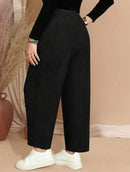 Plus Size Women Corduroy Pants     S943072 - TUZZUT Qatar Online Shopping