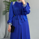 Women's Long Sleeve Solid Color Rhinestones/Gems/Crystals Jalabiya 457665 - TUZZUT Qatar Online Shopping