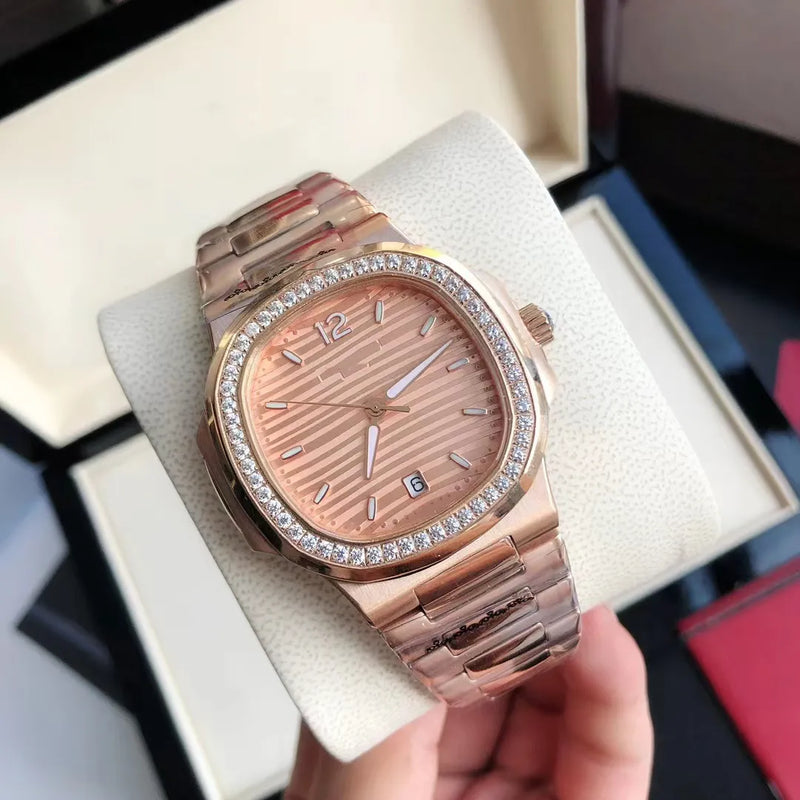 Luxury Rose Gold Nautilus Automatic Watch W7118 - TUZZUT Qatar Online Shopping