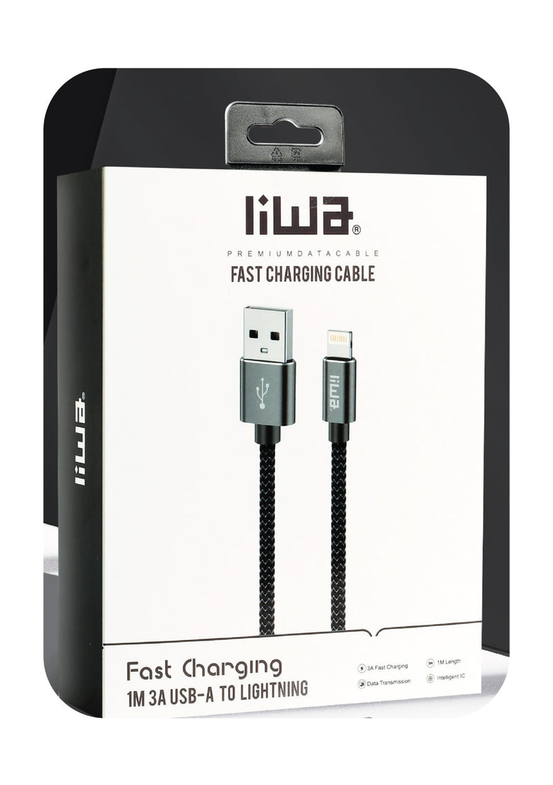 Liwa USB To Lightning Cable 3A /1M /DC206L10B - TUZZUT Qatar Online Shopping