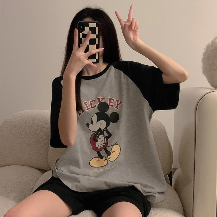 2 Pcs Women 's Short Sleeve Sleep Set M 545050 2 Pcs Women 's Short Sleeve Sleep Set M 545050