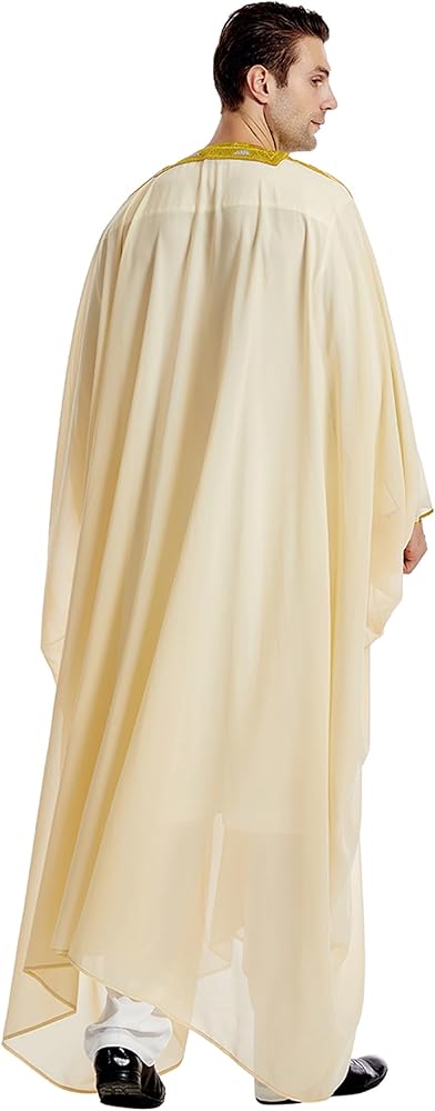 GladThink Muslim Arab Men's Chiffon Outerwear Thobe Thobe Thawb Caftan Dishdasha B300666 GladThink Muslim Arab Men's Chiffon Outerwear Thobe Thobe Thawb Caftan Dishdasha B300666