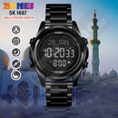 Skmei SK 1667BKBK Islamic Prayer Watch With Qibla Direction And Azan Reminder - Black S4444790 - Tuzzut.com Qatar Online Shopping
