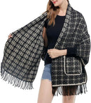 Women Pocket Shawl Woven Tassel Shawl   S735110 - TUZZUT Qatar Online Shopping