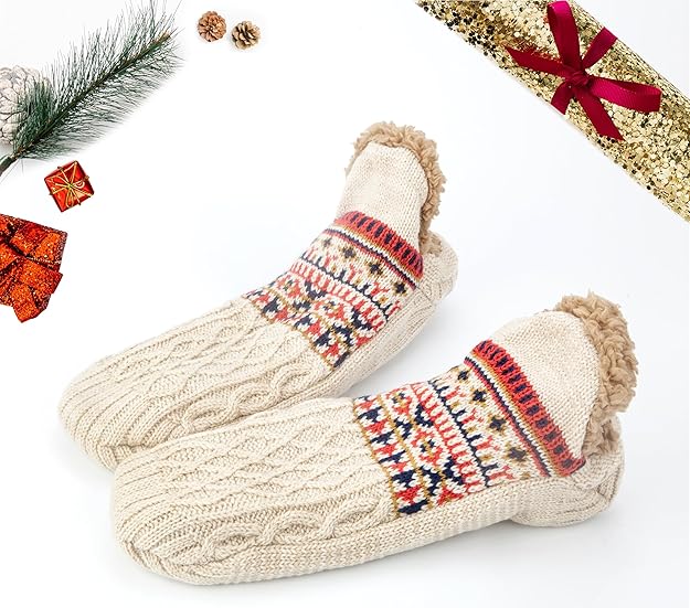 Warm Indoor Anti-Slip Fleece-Lined Floor Socks S5149626 Warm Indoor Anti-Slip Fleece-Lined Floor Socks S5149626