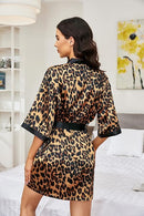 Ekouaer Women's Silk Robe Satin Kimono Style Bathrobe Short Sleepwear with Sleeve Brides Loungewear   1769020 - TUZZUT Qatar Online Shopping