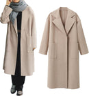 Women Winter Jacket Double Breasted Wool Blend Trench Coat  129226 - TUZZUT Qatar Online Shopping