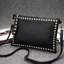 Leather Rivet Black Envelope Female Shoulder Bags S4354524 - TUZZUT Qatar Online Shopping