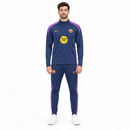 Size - M Barcelona Navy Blue and Purple Men's Training Tracksuit Set  MF 1901