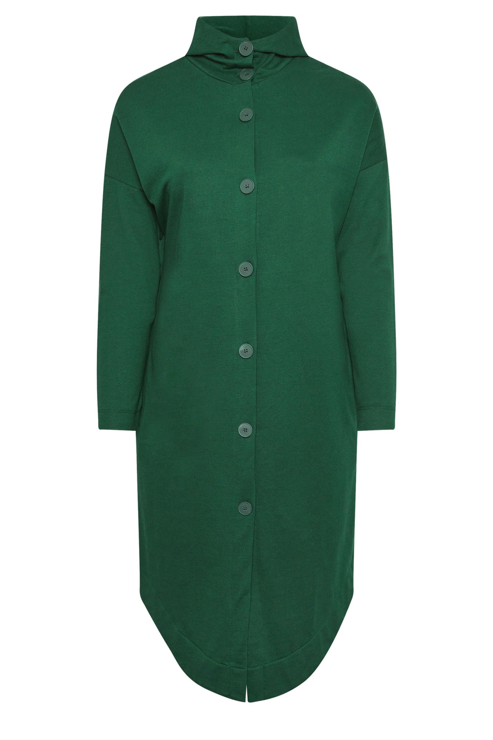Curve Button Through Hooded Maxi Jacket 55943 Curve Button Through Hooded Maxi Jacket 55943