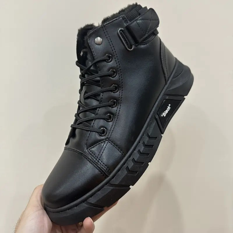 Black with Zipper Closure Ankle Boots YL718 - TUZZUT Qatar Online Shopping