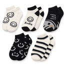 5 Pairs Unisex Smiley & Striped Ankle Socks 515780