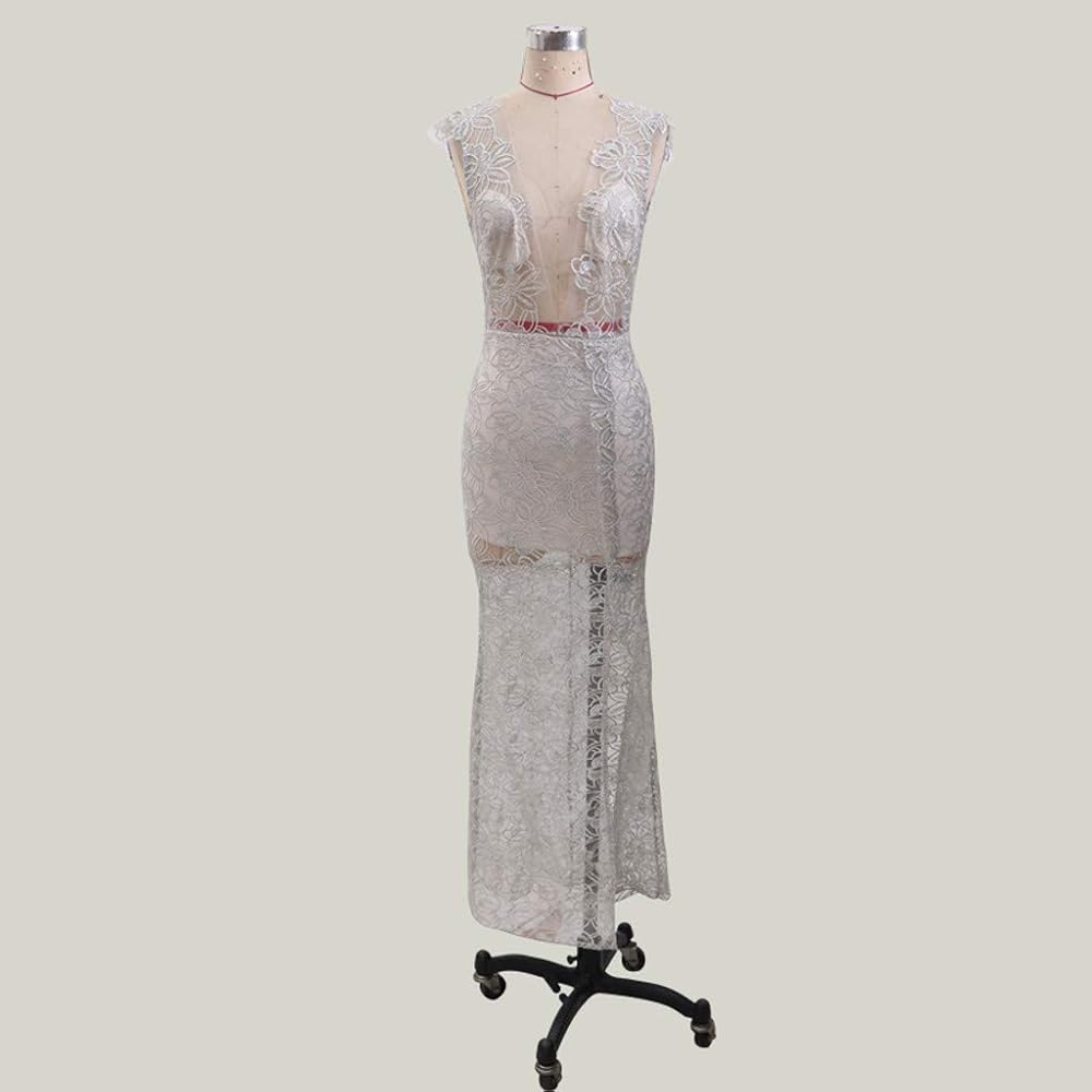 Women V Sleeveless Neckless Long Dress B-45205 Women V Sleeveless Neckless Long Dress B-45205