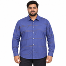 Men’s Blue Abstract Line Long-Sleeve Shirt MSS31987 - 2XL