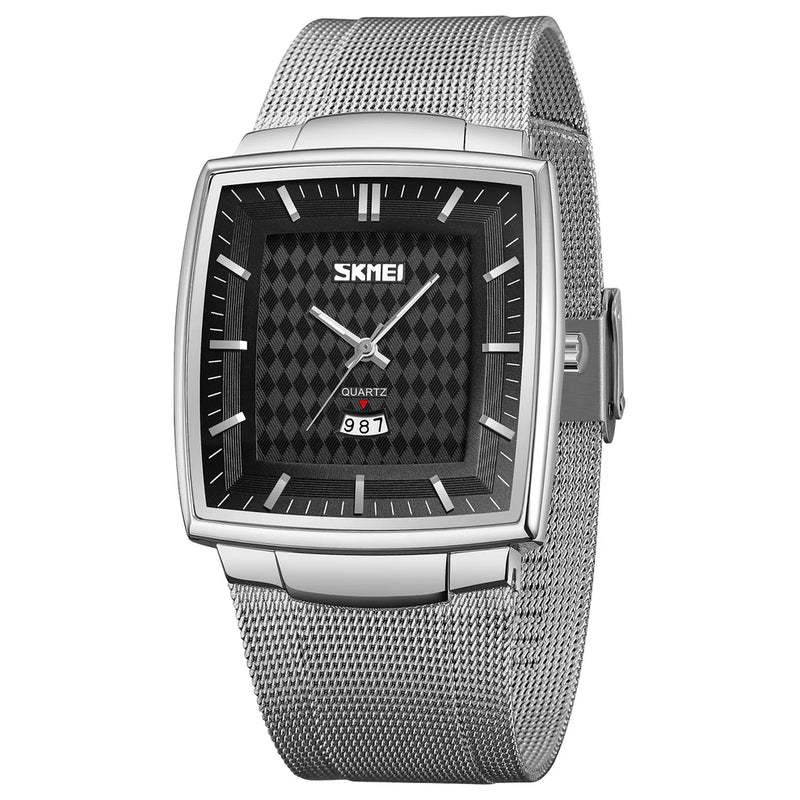 SKMEI Silver Stainless Steel Quartz Watch W7524 - TUZZUT Qatar Online Shopping