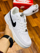 White Black Tick Sneakers SB38 - TUZZUT Qatar Online Shopping