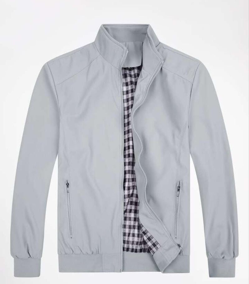 Men Zip Up Slant Pocket Jacket   T491077 - TUZZUT Qatar Online Shopping