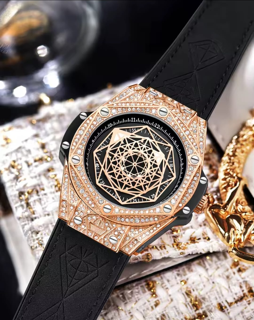 ONOLA Rose Gold Mens Sang Bleu Watch W76100 ONOLA Rose Gold Mens Sang Bleu Watch W76100