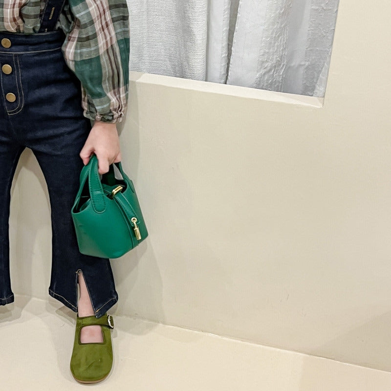 Kid's Girls Buckle Solid Color Handbags  540701 - TUZZUT Qatar Online Shopping