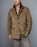 New Men's Fashion Retro Casual Jacket Lapel Workwear Top S9262321