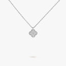 Sweet Alhambra Pendant White Gold Necklace DN2141 - TUZZUT Qatar Online Shopping