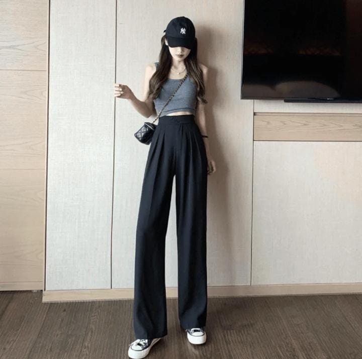Women's High Waist Suit Pants Wide Leg Pant B142301 Women's High Waist Suit Pants Wide Leg Pant B142301