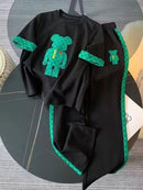 2 Pcs Women's Short Sleeve Letter/Number Pants Set L 434353 - TUZZUT Qatar Online Shopping