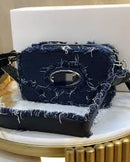 Women's Blue Denim Top-Handle Crossbody Bag 534950 - TUZZUT Qatar Online Shopping