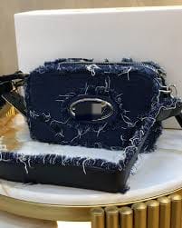Women's Blue Denim Top-Handle Crossbody Bag 534950 - TUZZUT Qatar Online Shopping