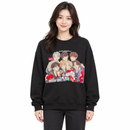 Black “Happy Birthday” Illustrated Crewneck Sweatshirt - 2XL