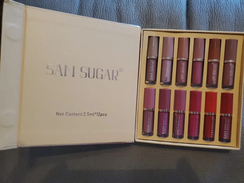 Sam Sugar Thanks For The Love Lip Set. 12 Piece Matte Lip Set - TUZZUT Qatar Online Shopping