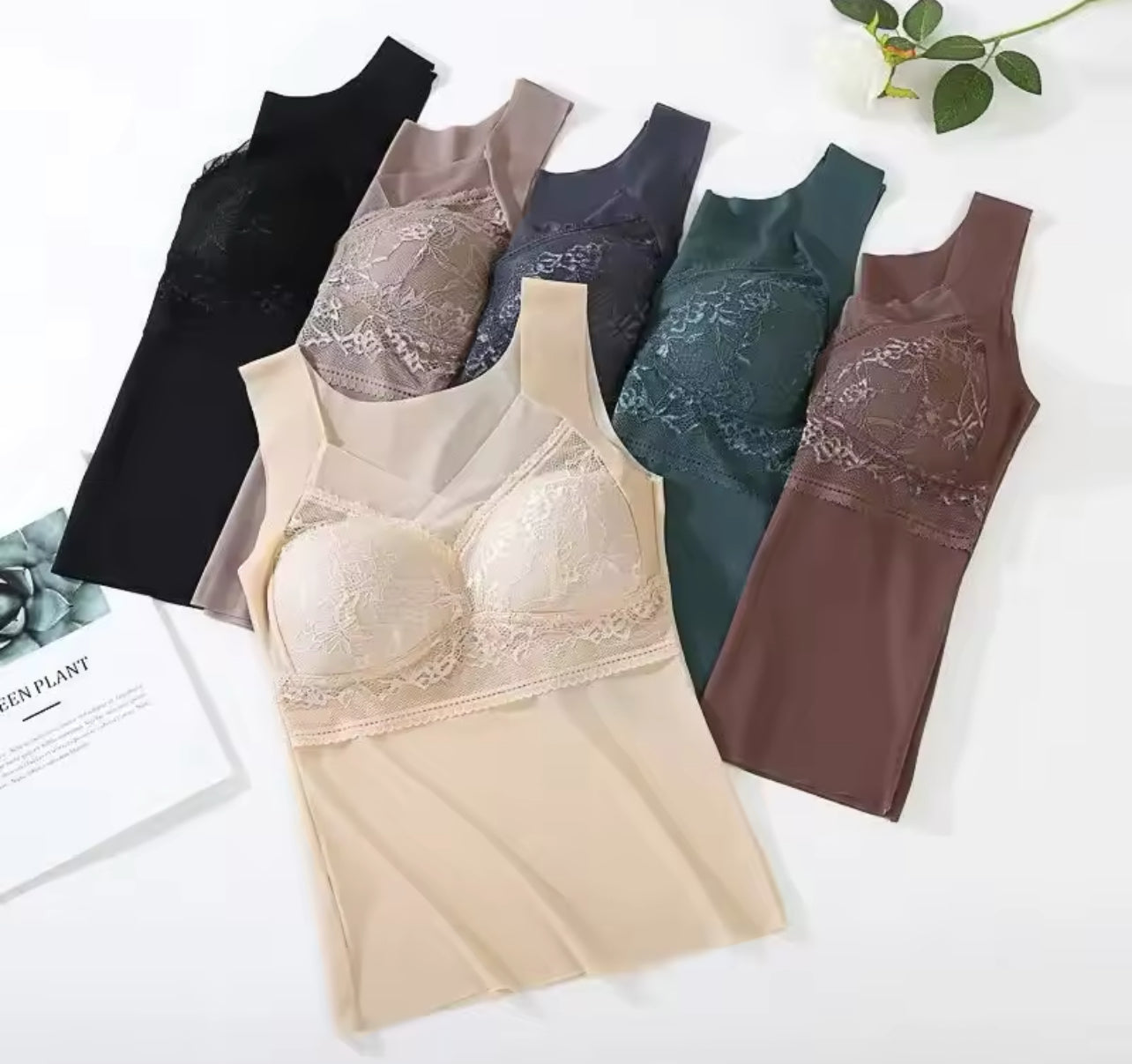 Summer Thin Ice Silk Women's Vest Integrated with Chest Pad Bra WB15 Summer Thin Ice Silk Women's Vest Integrated with Chest Pad Bra WB15