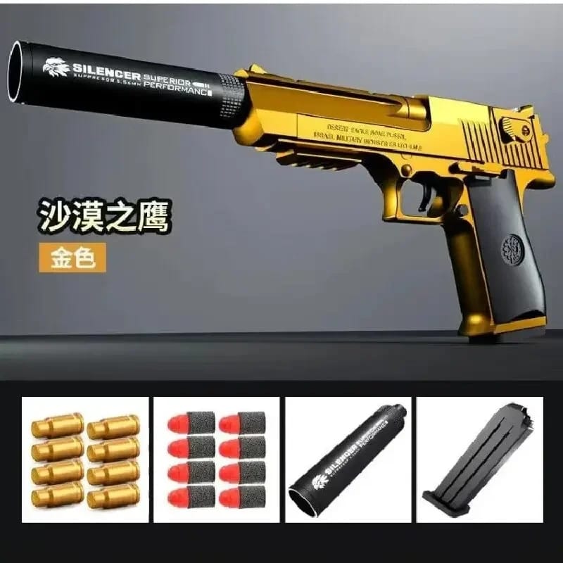 Mechanical Continuous Fire Desert Eagle Toy Gun