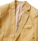 Men's 3-Piece One Button Slim Fit Solid Tuxedo Blazer Jacket Pants Vest Set   S4738896 - TUZZUT Qatar Online Shopping