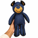 Navy Blue Quilted Teddy Bear Soft Toy TD6876