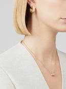 Clovers Hoop Yellow Gold Diamond Earrings VC1200 - TUZZUT Qatar Online Shopping