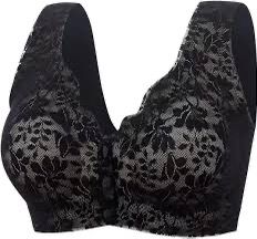 Lace Jacquard Front Button Plus Size Comfortable Bra B2200