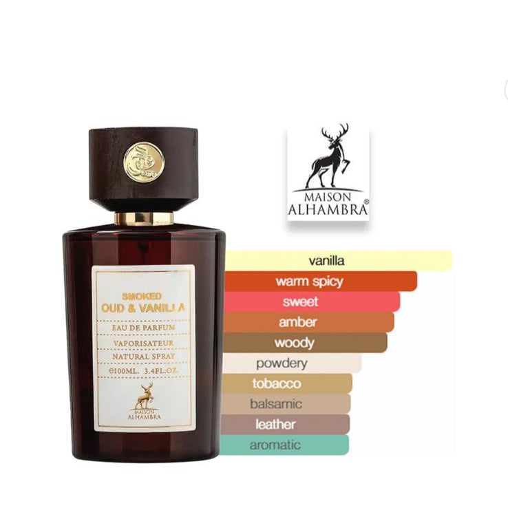 Smoked Oud & Vanilla EDP 100ml by Maison Alhambra - TUZZUT Qatar Online Shopping