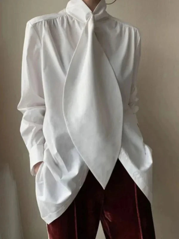 White Inspired Designer Oversize Tops Shirt Blouse XL 97213 White Inspired Designer Oversize Tops Shirt Blouse XL 97213