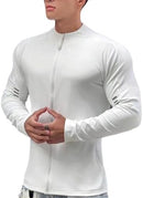Mens Training Sports Zipper Long Sleeved Shapewear    S379201 - TUZZUT Qatar Online Shopping