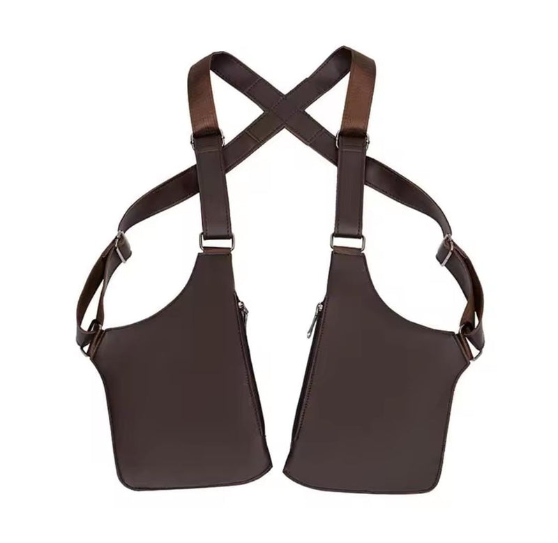 Men Retro Multi-pocket Phone Bag Chest Bags  B-366649 - TUZZUT Qatar Online Shopping