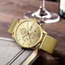 MEGIR Chronograph Stainless Steel Waterproof Men's Gold Watch MS2011GGD - TUZZUT Qatar Online Shopping