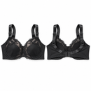 Size (95) Women’s Black Floral Lace Bra BL13